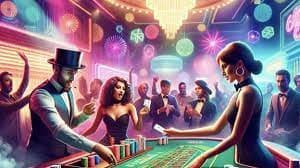 Suasana meja live casino dengan dealer nyata di platform saldo777 Indonesia